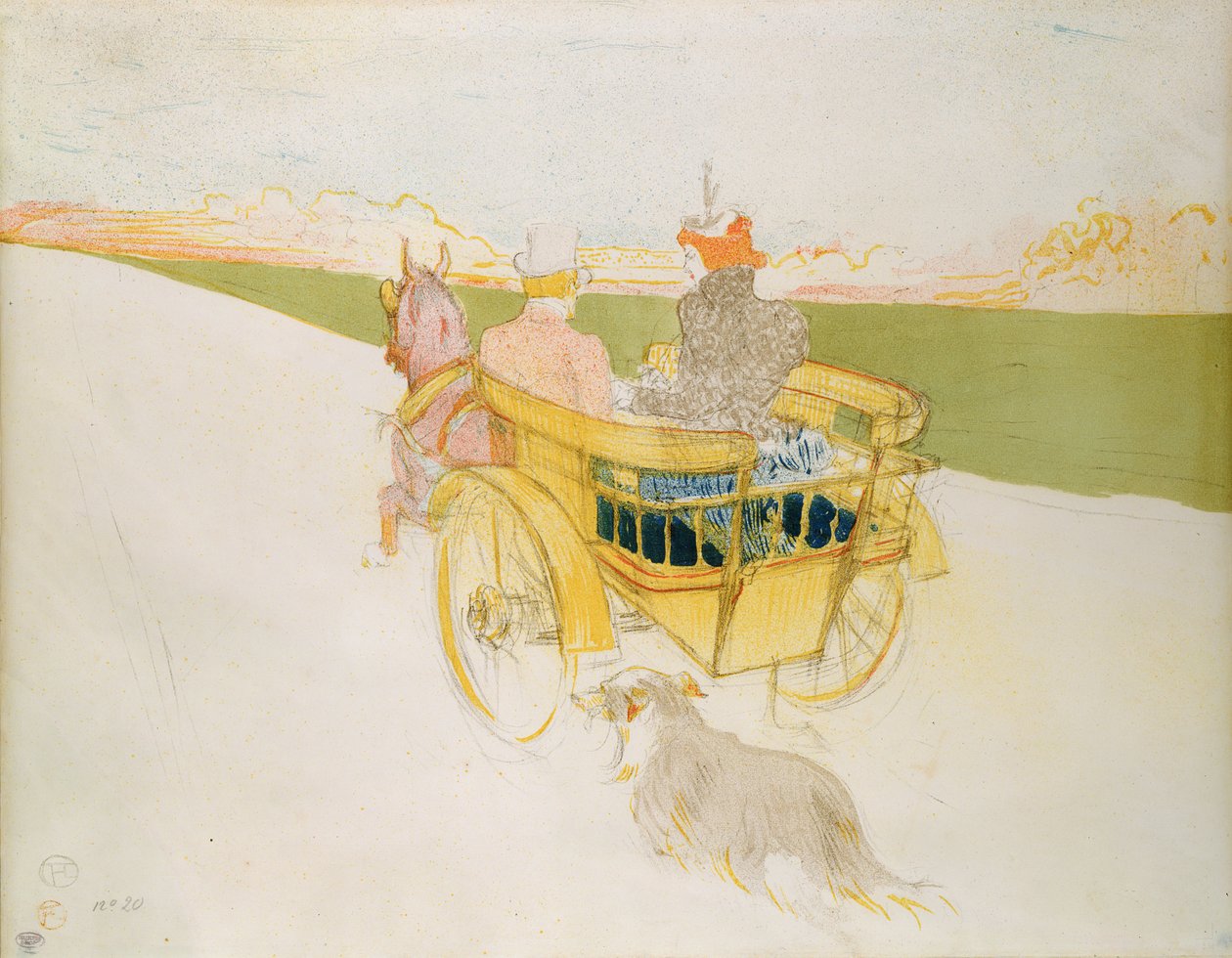 En tur på landet eller den engelske fælde af Henri de Toulouse Lautrec