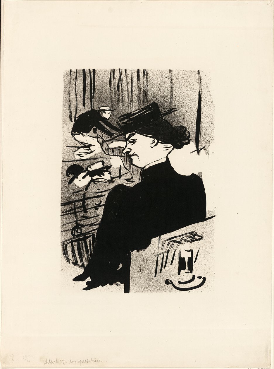 En tilskuer, fra Le Café-Concert af Henri de Toulouse Lautrec