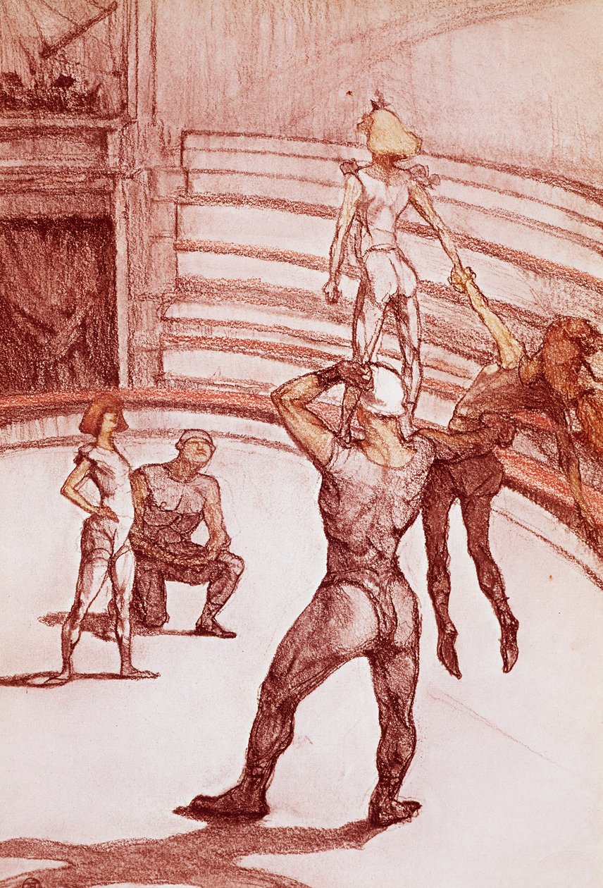 Akrobater (pastel) af Henri de Toulouse Lautrec
