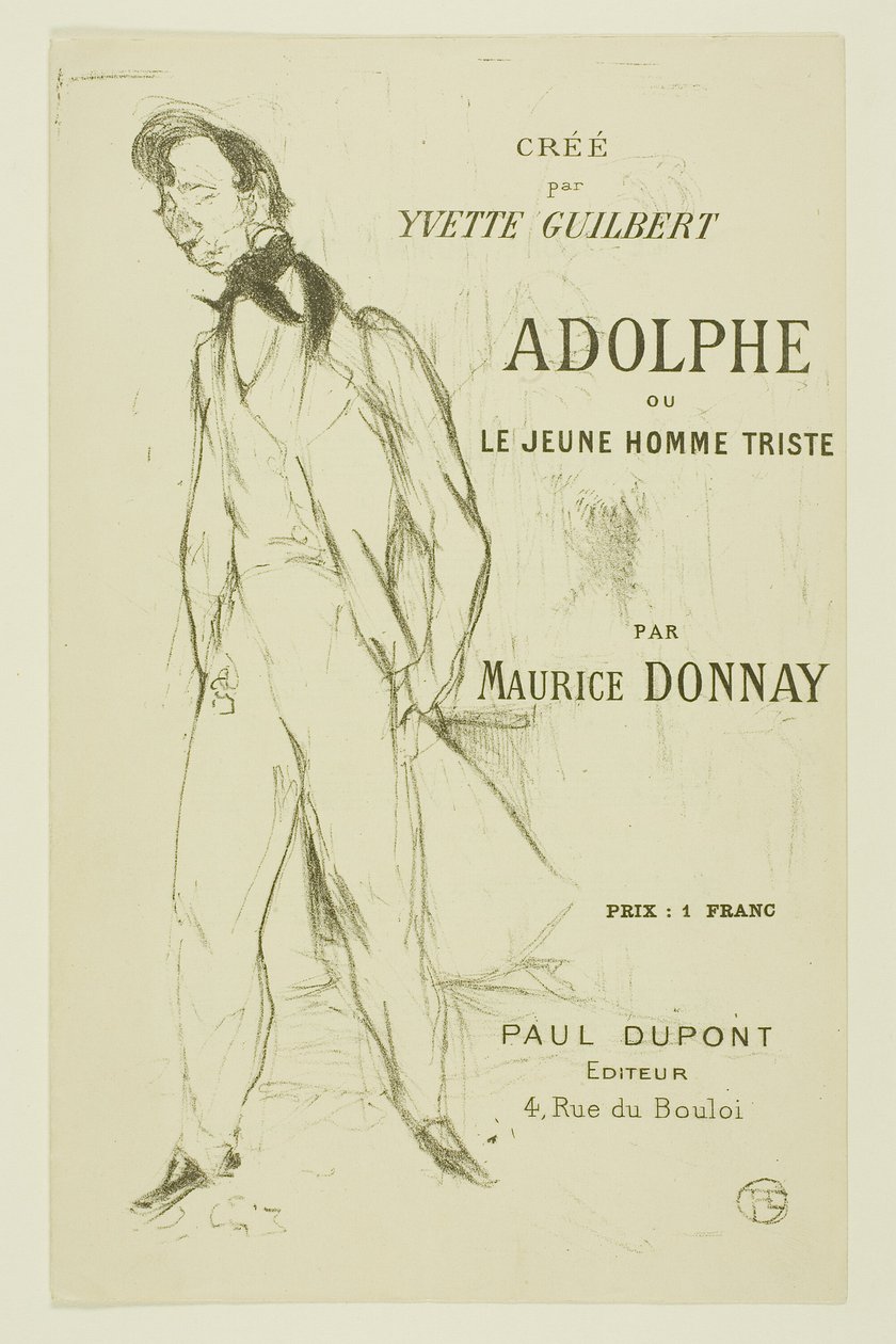 Adolphe - Den triste unge mand af Henri de Toulouse Lautrec