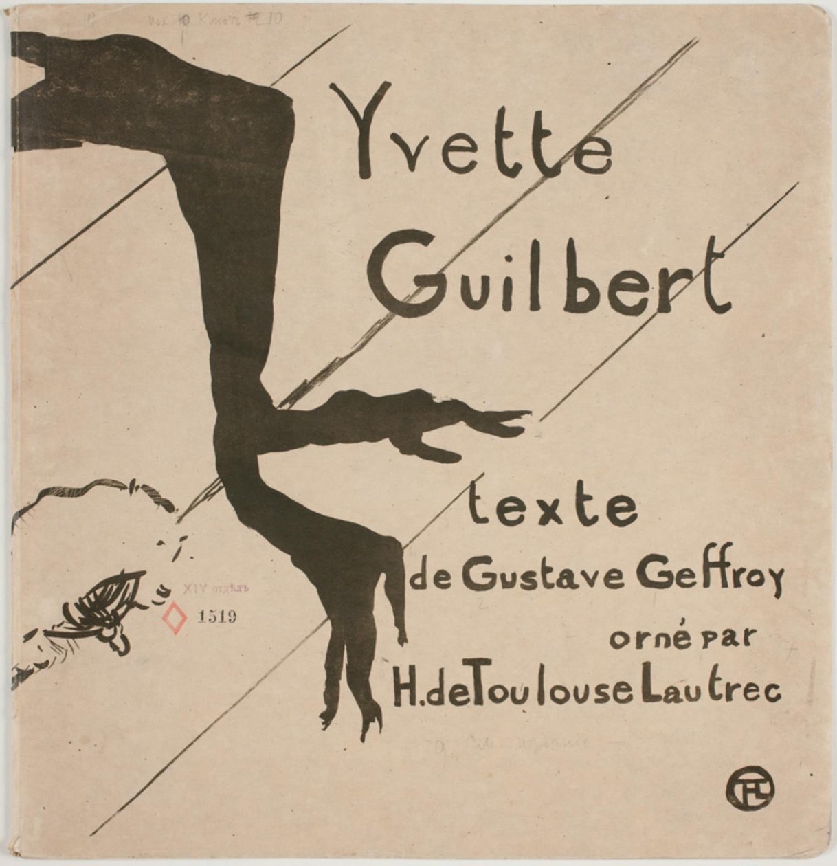 Albumforside: Yvette Guilbert af Henri de Toulouse Lautrec