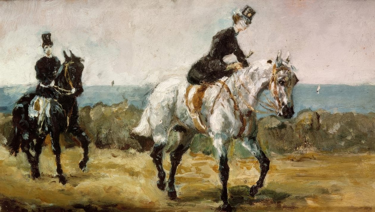 Amazon efterfulgt af hendes brudgom af Henri de Toulouse Lautrec