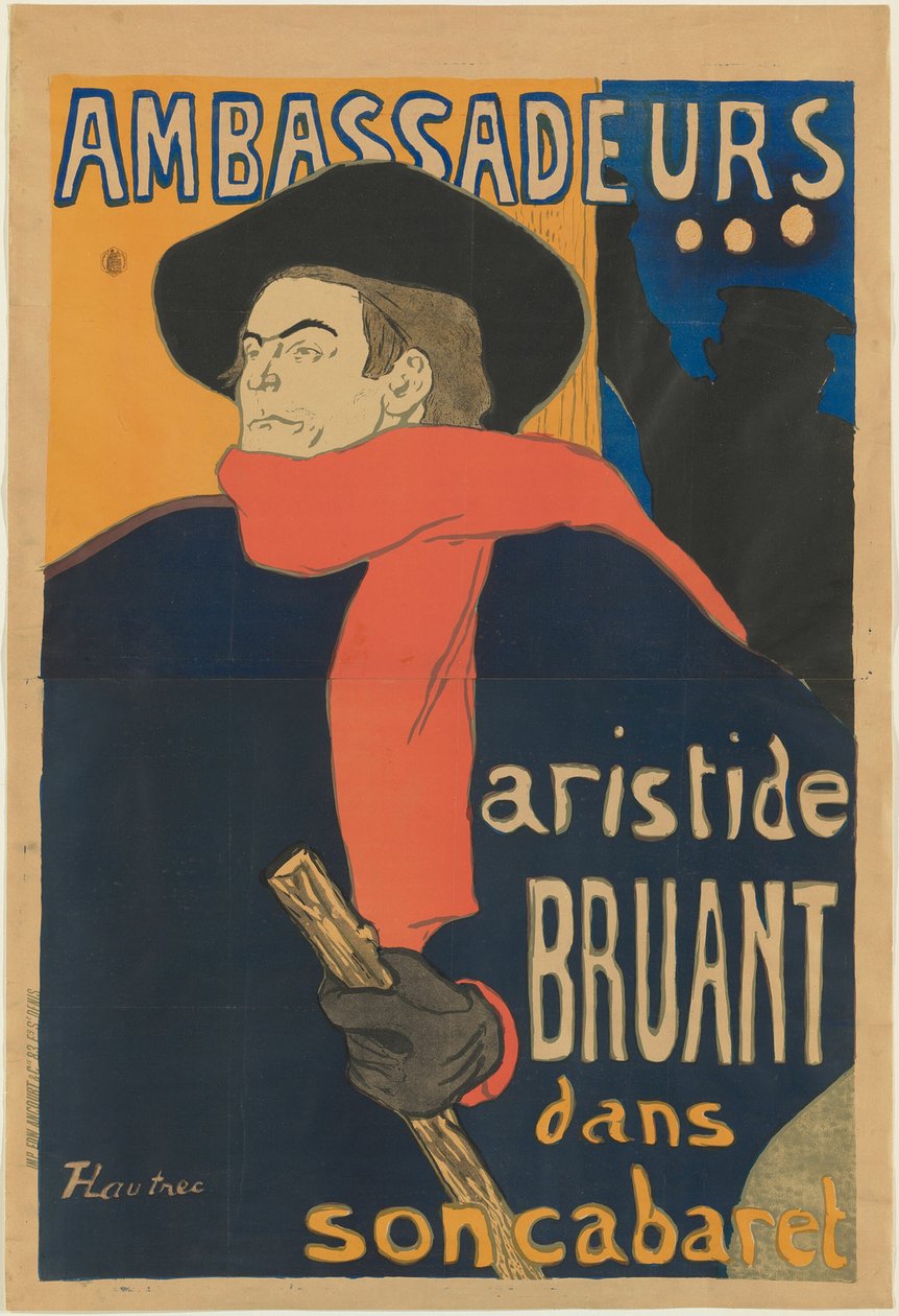 Ambassadører: Aristide Bruant af Henri de Toulouse Lautrec