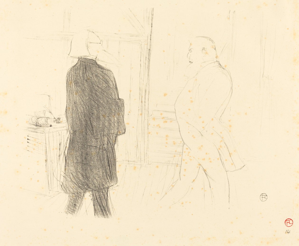 Antoine og Gémier i "A Bankruptcy" af Henri de Toulouse Lautrec