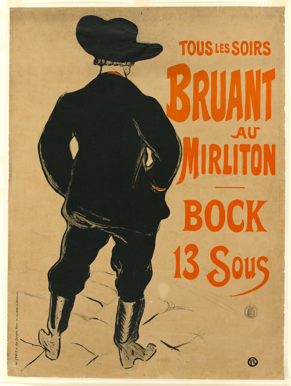 Aristide Bruant af Henri de Toulouse Lautrec
