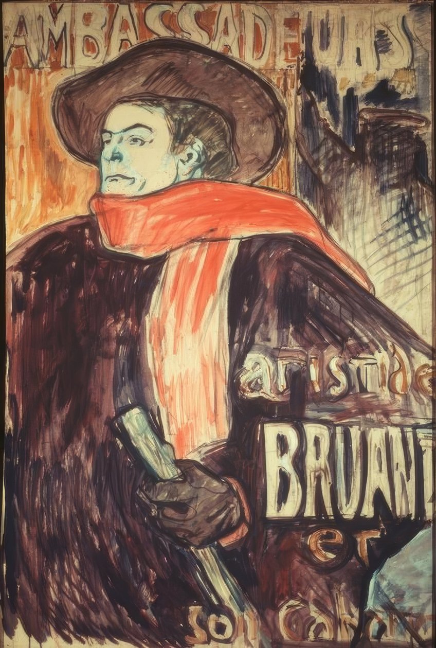 Aristide Bruant til ambassadørerne af Henri de Toulouse Lautrec