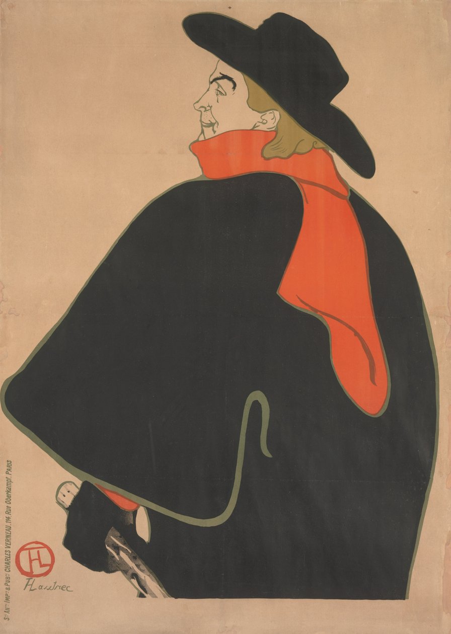 Aristide Bruant i sin kabaret af Henri de Toulouse Lautrec