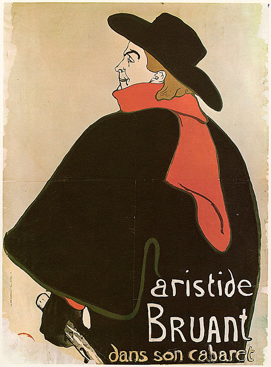 Aristide Bruant i hans kabaret, plakat, 1893. af Henri de Toulouse Lautrec