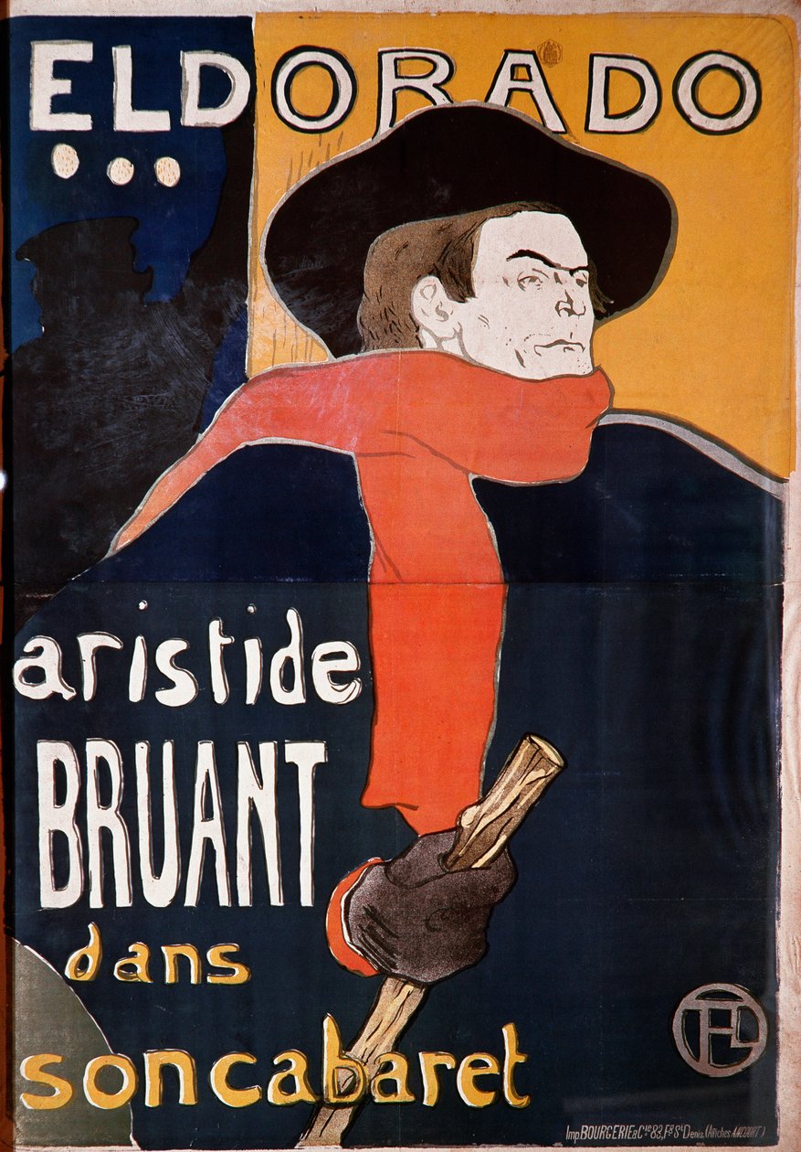 Aristide Sparrow i sin kabaret. Tegning af Henri de Toulouse-Lautrec (Toulouse Lautrec af Henri de Toulouse Lautrec