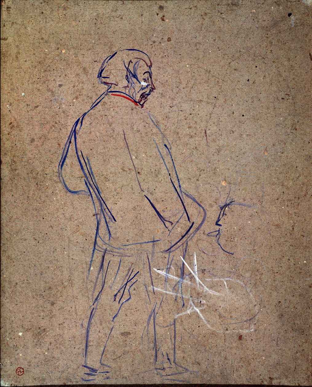 Aristide Sparrow synger i sin kabaret. Maleri af Henri de Toulouse-Lautrec (Toulouse Lautrec af Henri de Toulouse Lautrec