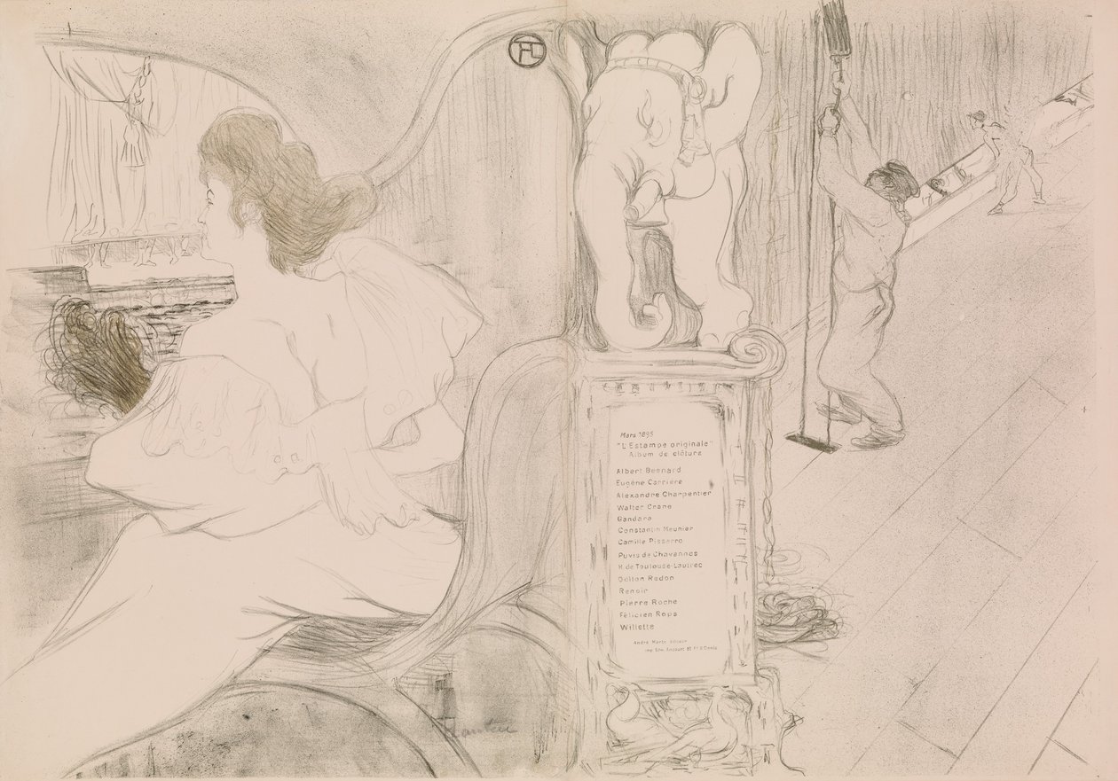 Ved gardinet Au rideau, 1895., 1895. af Henri de Toulouse Lautrec