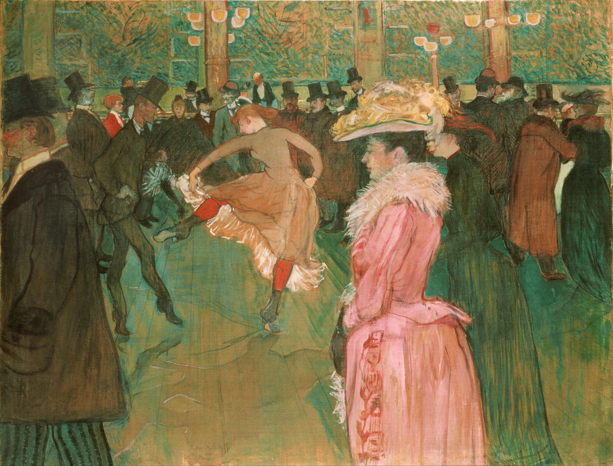 På Moulin Rouge: Dansen af Henri de Toulouse Lautrec