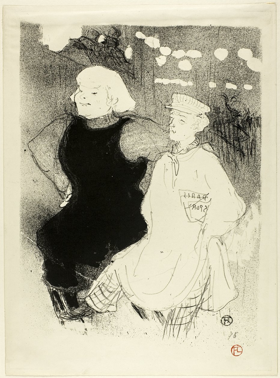 Ved Moulin Rouge: Den fransk-russiske alliance af Henri de Toulouse Lautrec