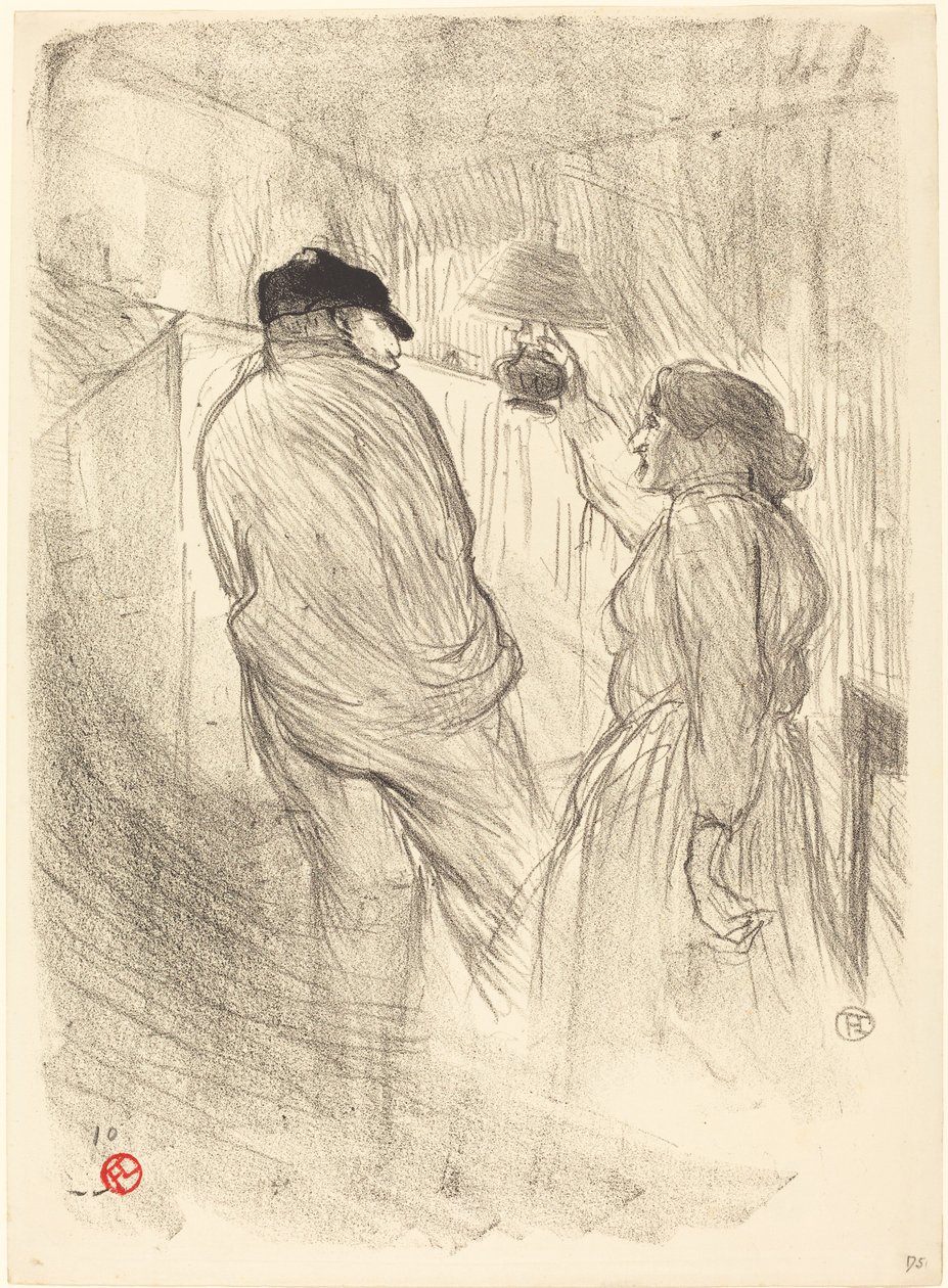 At the Theatre-Libre: Antoine in Worry Au Théatre-Libre: Antoine in Worry, 189 af Henri de Toulouse Lautrec
