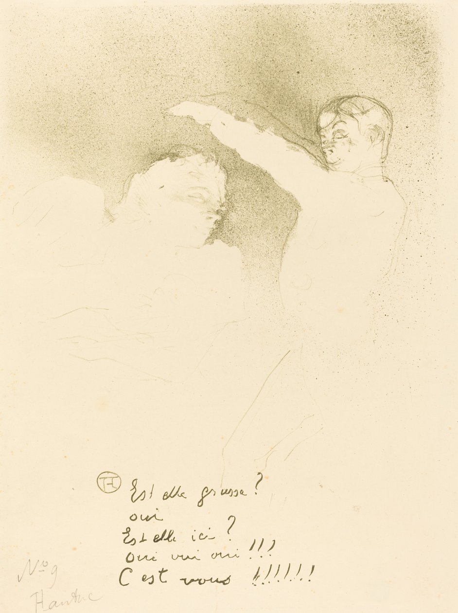 Hos sorterne: Mlle. Lender et Brasseur Aux Varieties: Mlle. Lender et Brasseur, 1893. af Henri de Toulouse Lautrec