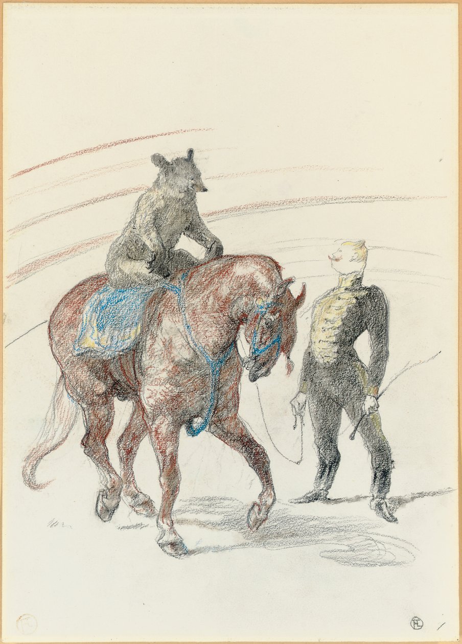 At the Circus: Bear Work on Panel, 1899 af Henri de Toulouse Lautrec