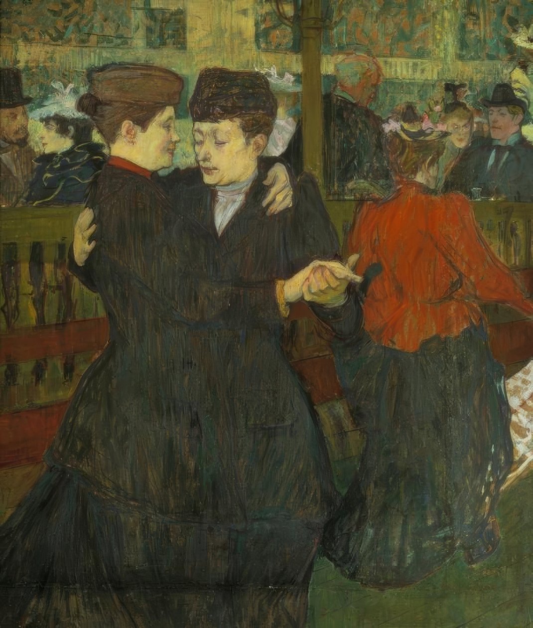 Ved Moulin-Rouge. De to dansere af Henri de Toulouse Lautrec