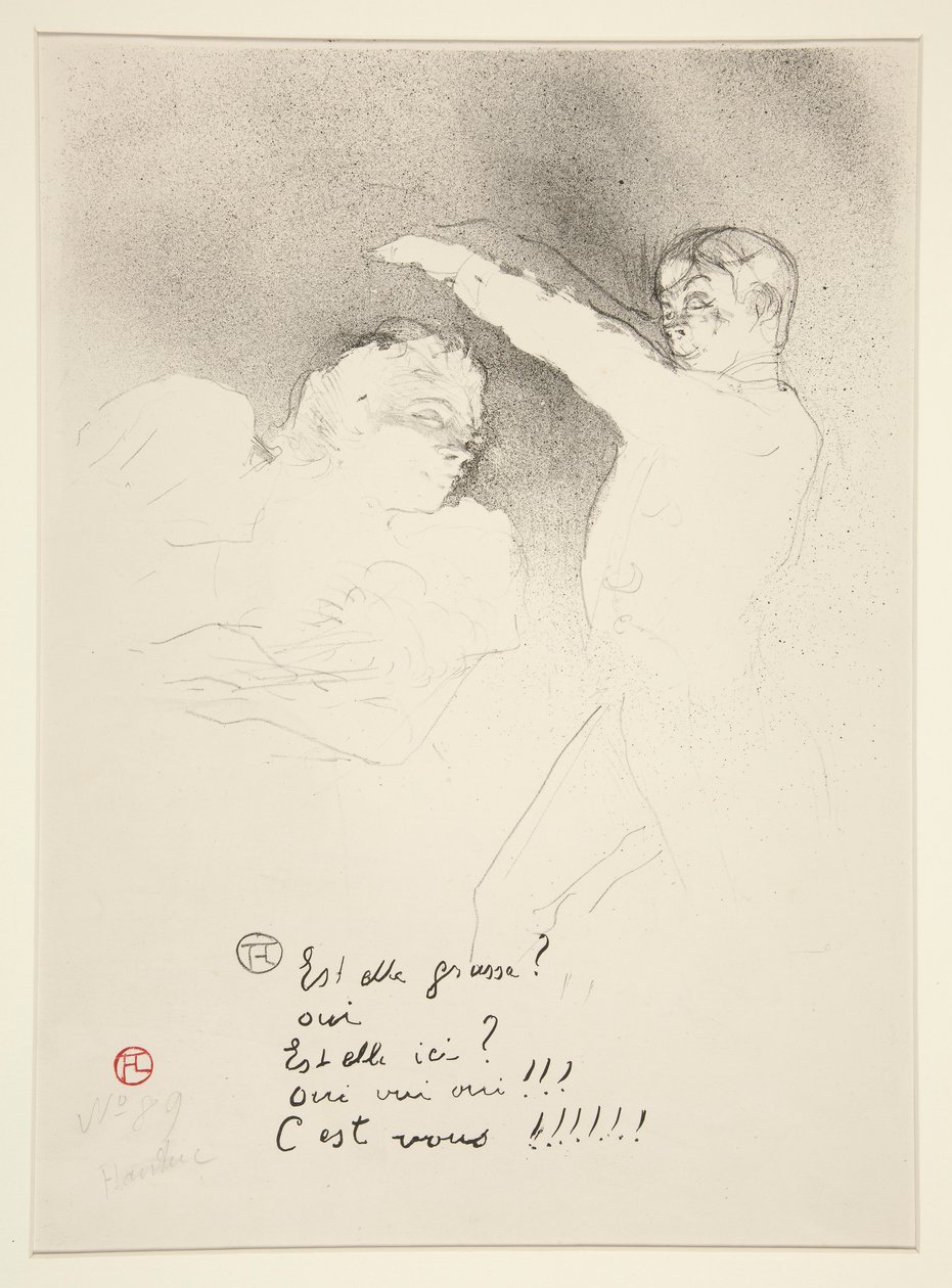 Hos sorterne: Miss Lender og Brasseur af Henri de Toulouse Lautrec