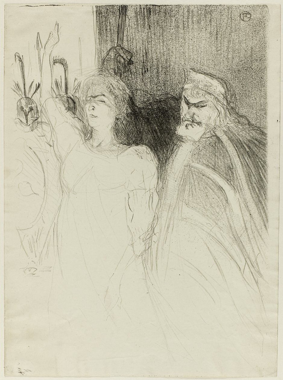 Bartet og Mounet-Sully, i Antigone af Henri de Toulouse Lautrec