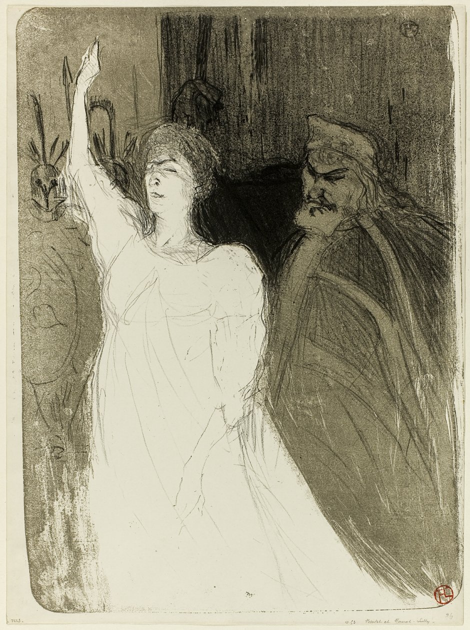 Bartet og Mounet-Sully, i Antigone af Henri de Toulouse Lautrec