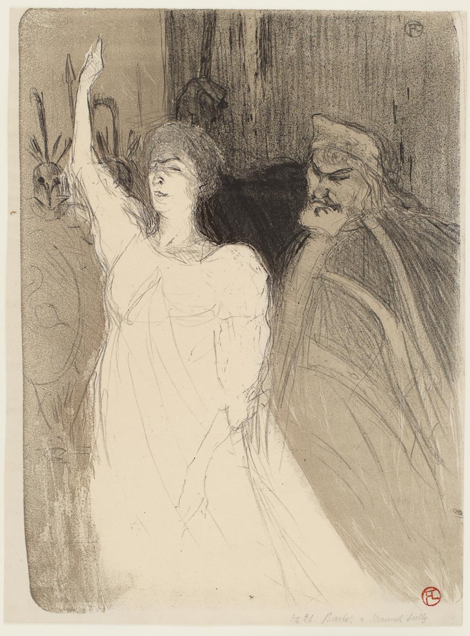 Bartet og Mounet-Sully, i Antigone af Henri de Toulouse Lautrec
