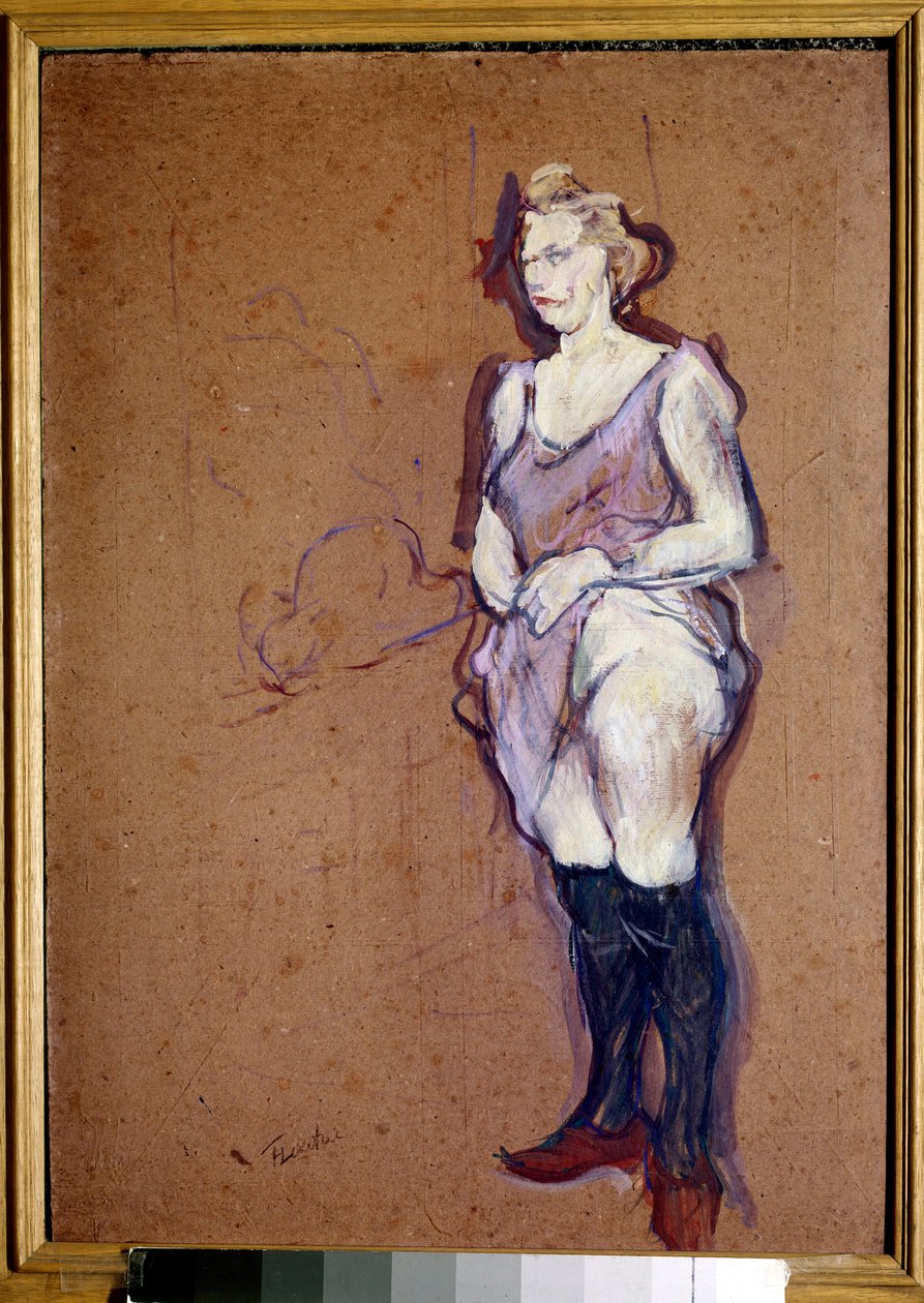 Blond husmor Portræt af prostitueret. Maleri af Henri Toulouse Lautrec (1864-1901) 1894 søn. 0,68x0,48 m Paris, musee d
