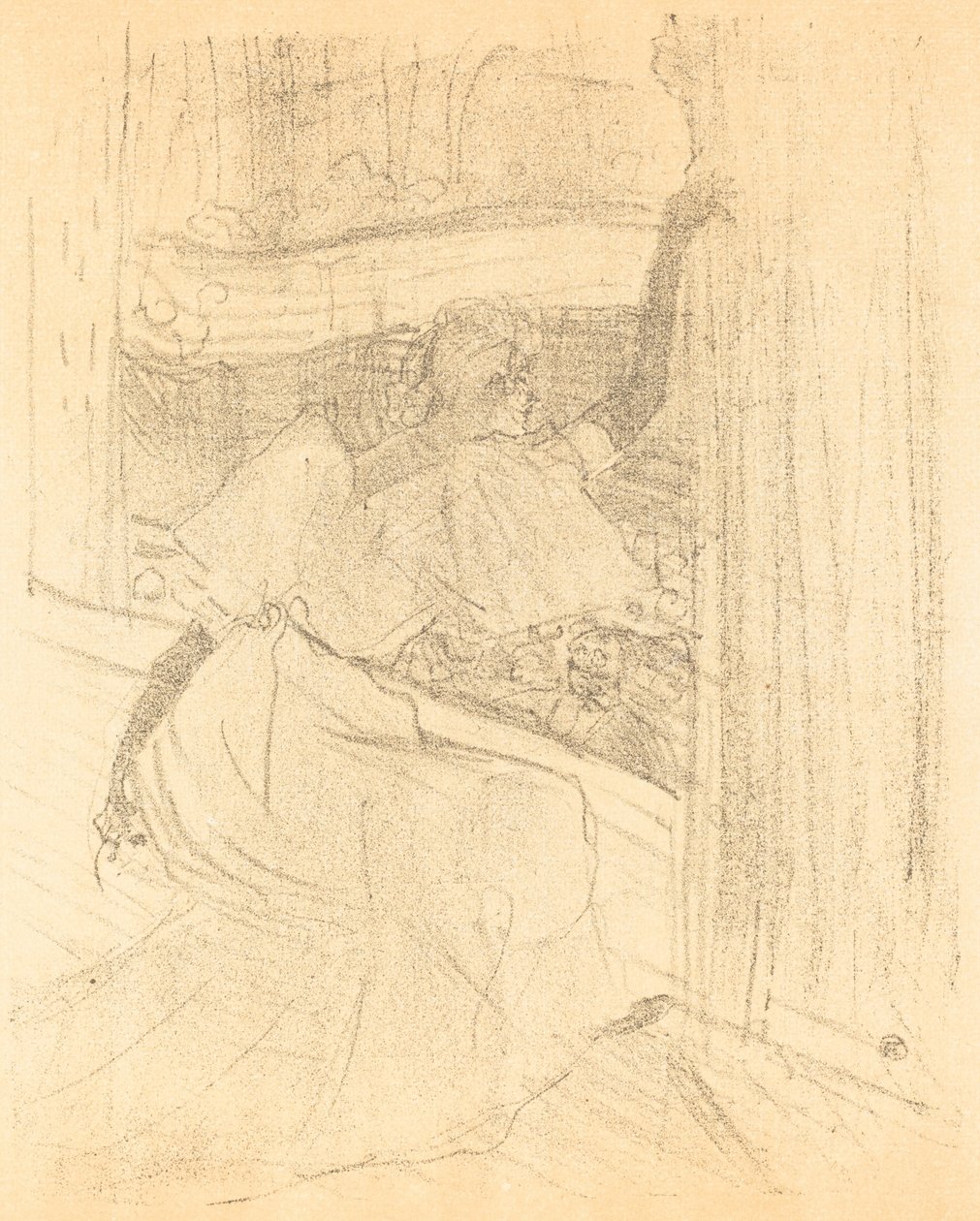 Bøjer sig for publikum (Saluant le public) af Henri de Toulouse Lautrec
