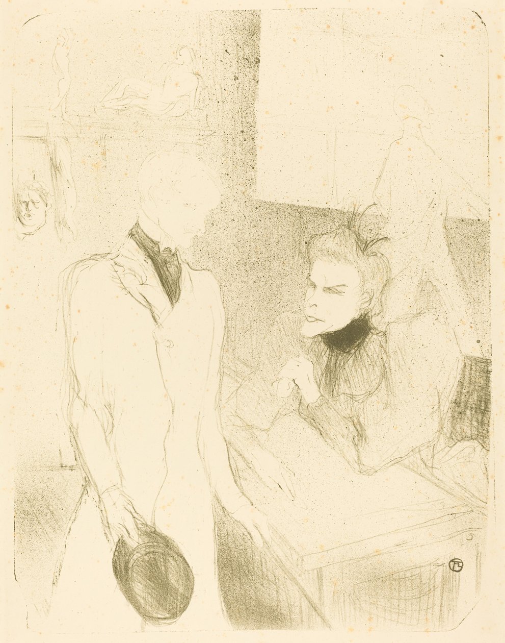 Brandes og Le Bargy i "Cabotins" af Henri de Toulouse Lautrec