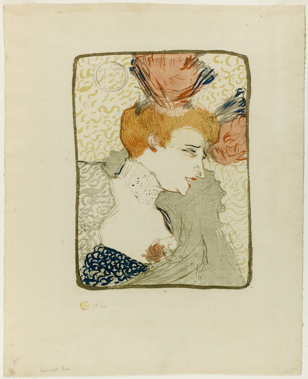 Buste af Mademoiselle Marcelle Lender af Henri de Toulouse Lautrec