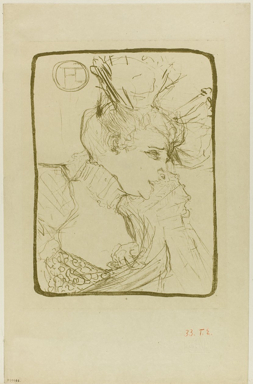 Buste af Mademoiselle Marcelle Lender af Henri de Toulouse Lautrec