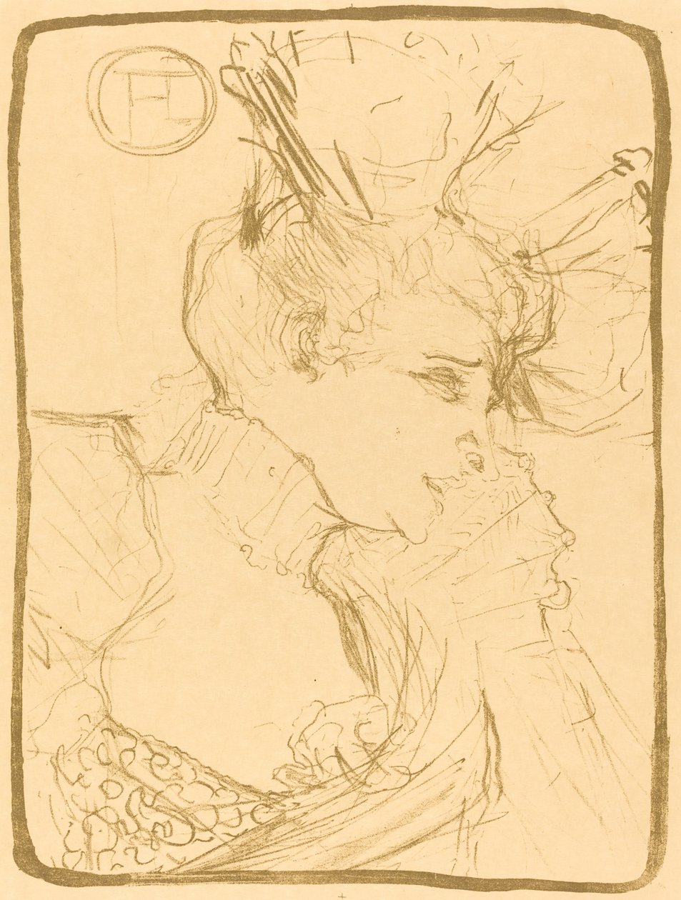 Bust of Mlle. Marcelle Lender (Mlle. Marcelle Lender, en buste) af Henri de Toulouse Lautrec