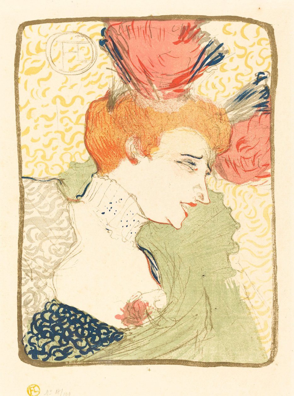 Bust of Mlle. Marcelle Lender (Mlle. Marcelle Lender, en buste) af Henri de Toulouse Lautrec