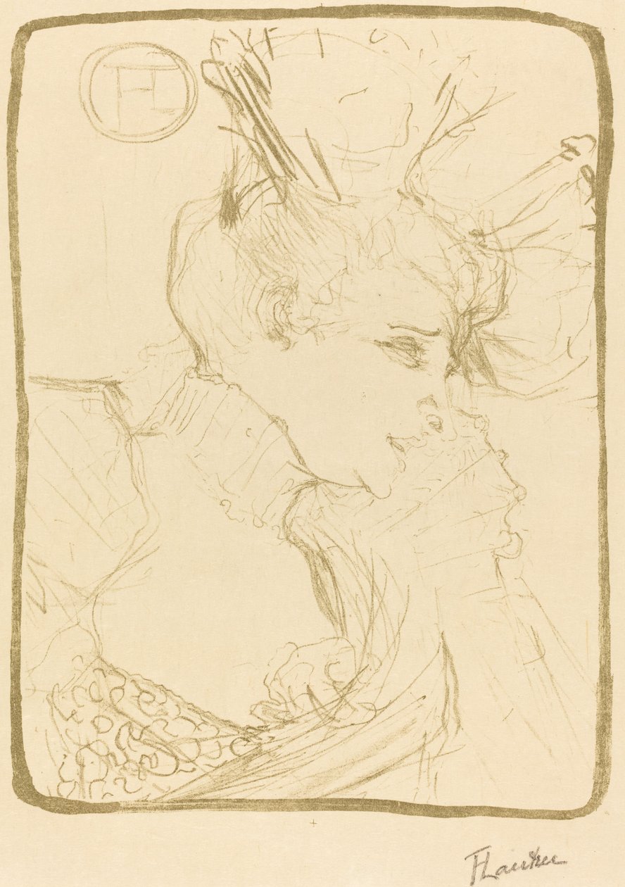 Bust of Mlle. Marcelle Lender Mlle. Marcelle Lender, en buste, 1895. af Henri de Toulouse Lautrec