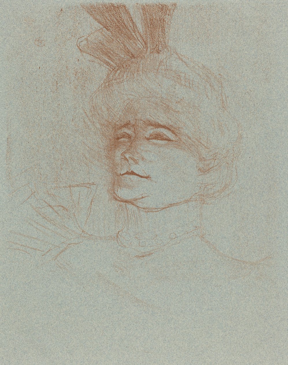 Buste af Mlle. Marcelle Lender, vendt tre kvarter af Henri de Toulouse Lautrec