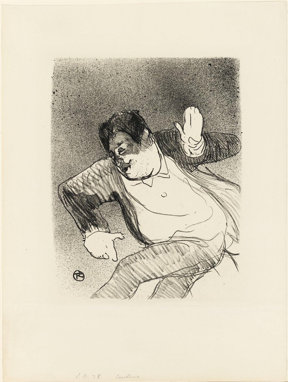 Caudieux på Petit Casino, fra Le Café-Concert af Henri de Toulouse Lautrec