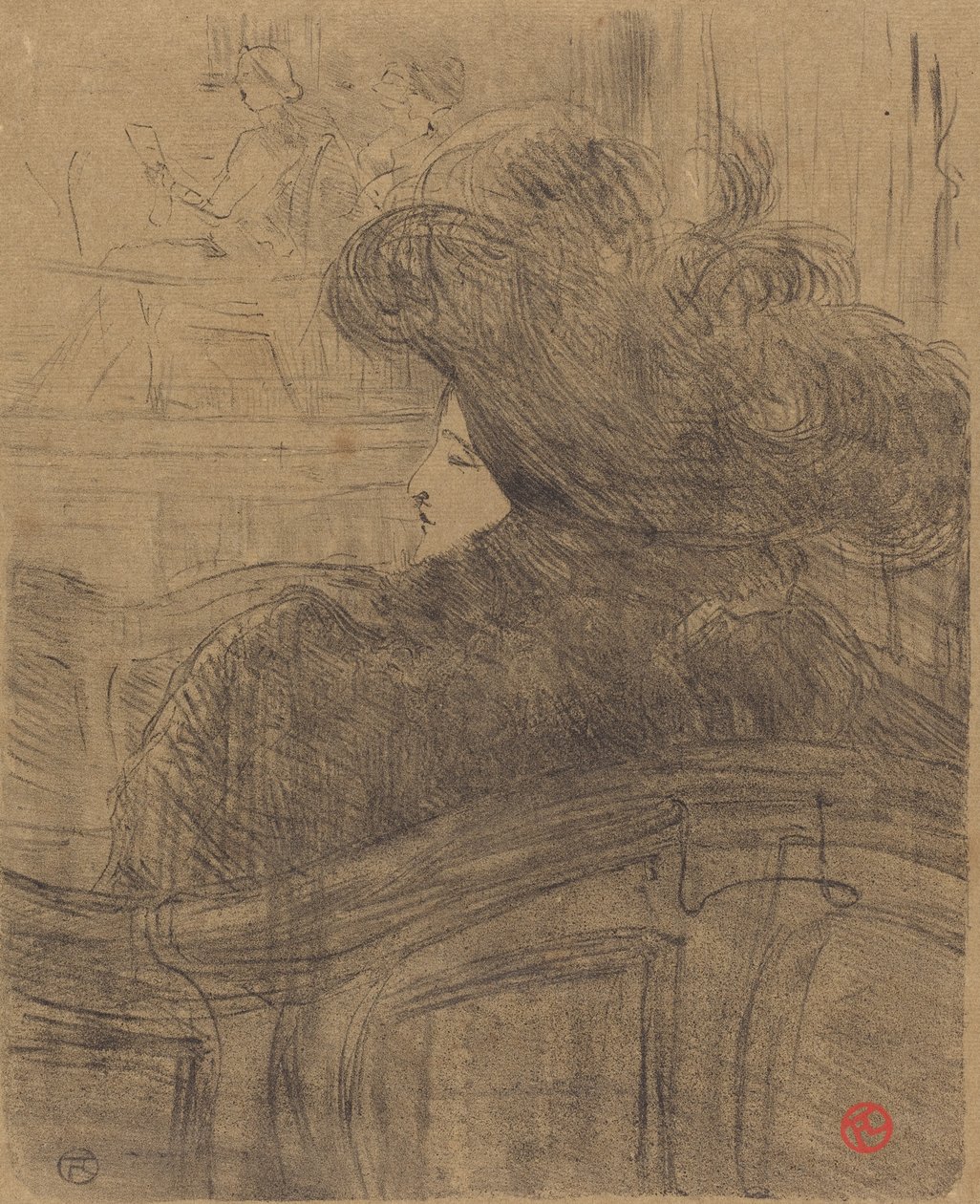 Cleo de Merode, 1896. af Henri de Toulouse Lautrec