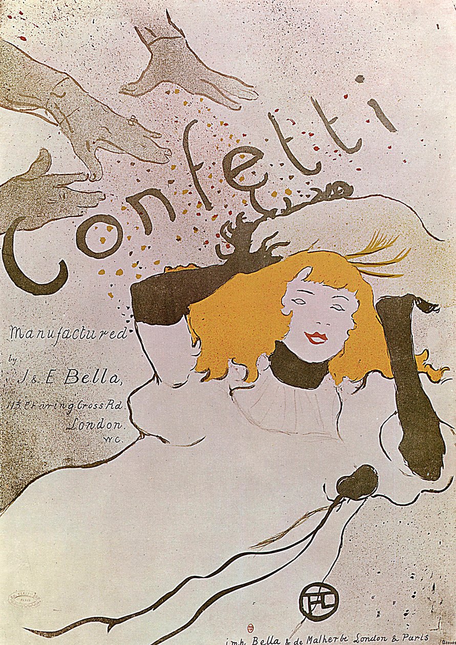 Konfetti, 1893. af Henri de Toulouse Lautrec