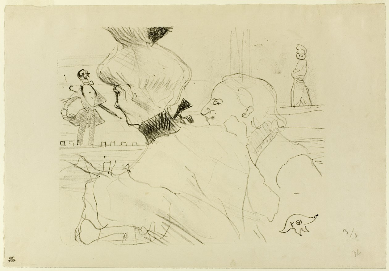 Par til café-koncert af Henri de Toulouse Lautrec