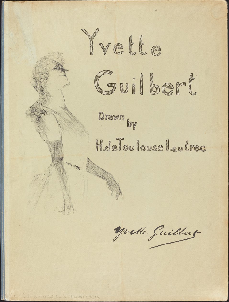 Cover, Yvette Guilbert af Henri de Toulouse Lautrec