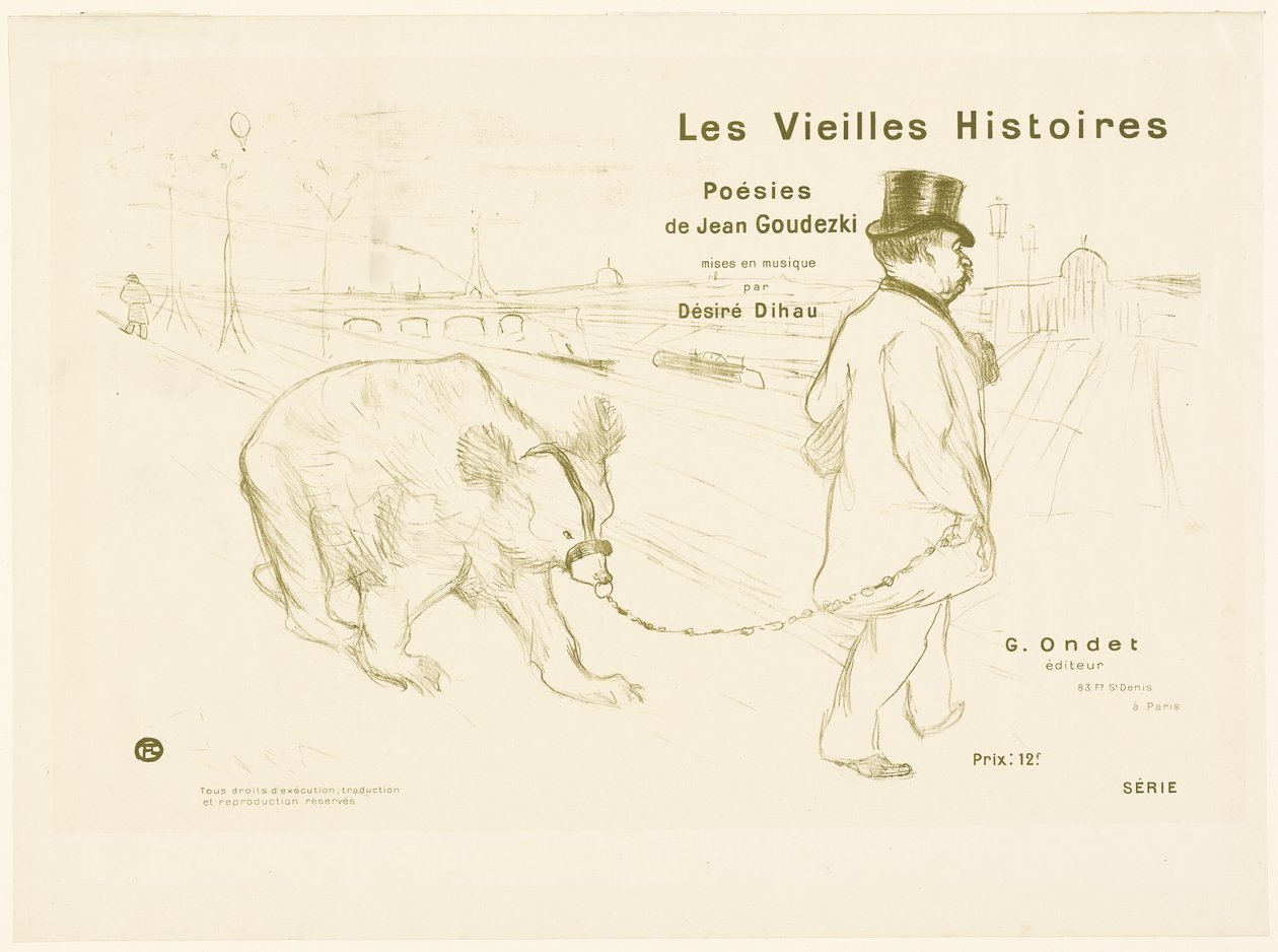 Cover og frontispice til Les Vieilles Histoires af Henri de Toulouse-Lautrec