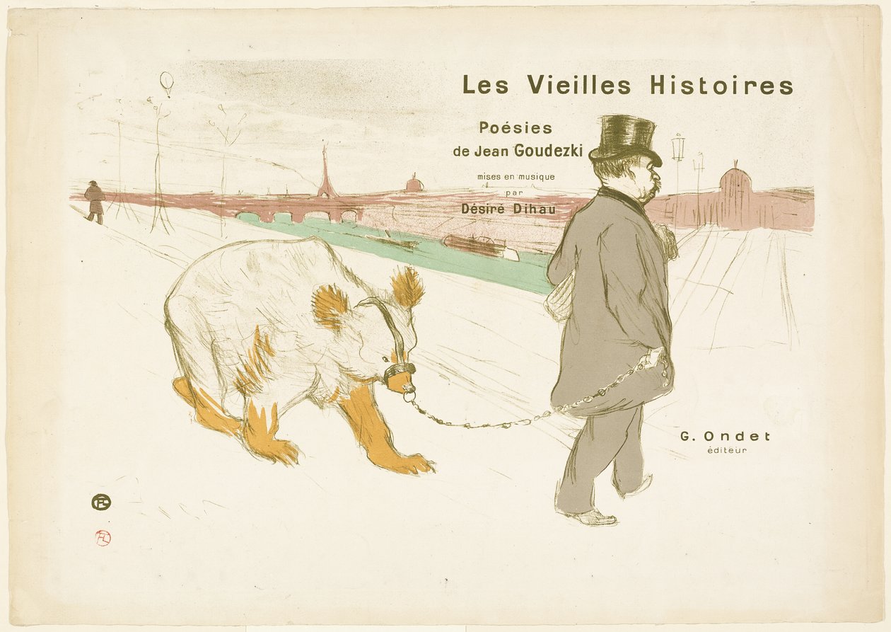 Omslag og forsidebillede til Les Vieilles Histoires af Henri de Toulouse Lautrec