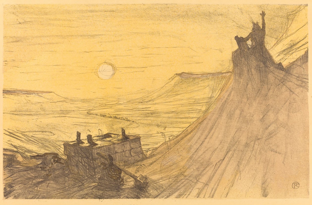 Omslag til Ved foden af ​​Sinai, 1898. af Henri de Toulouse Lautrec