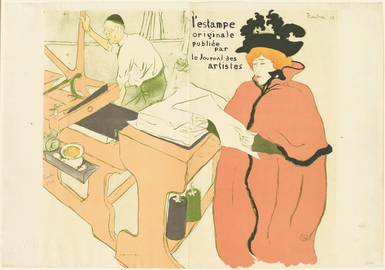 Omslag til det originale tryk Omslag til det originale tryk, 1893. af Henri de Toulouse Lautrec