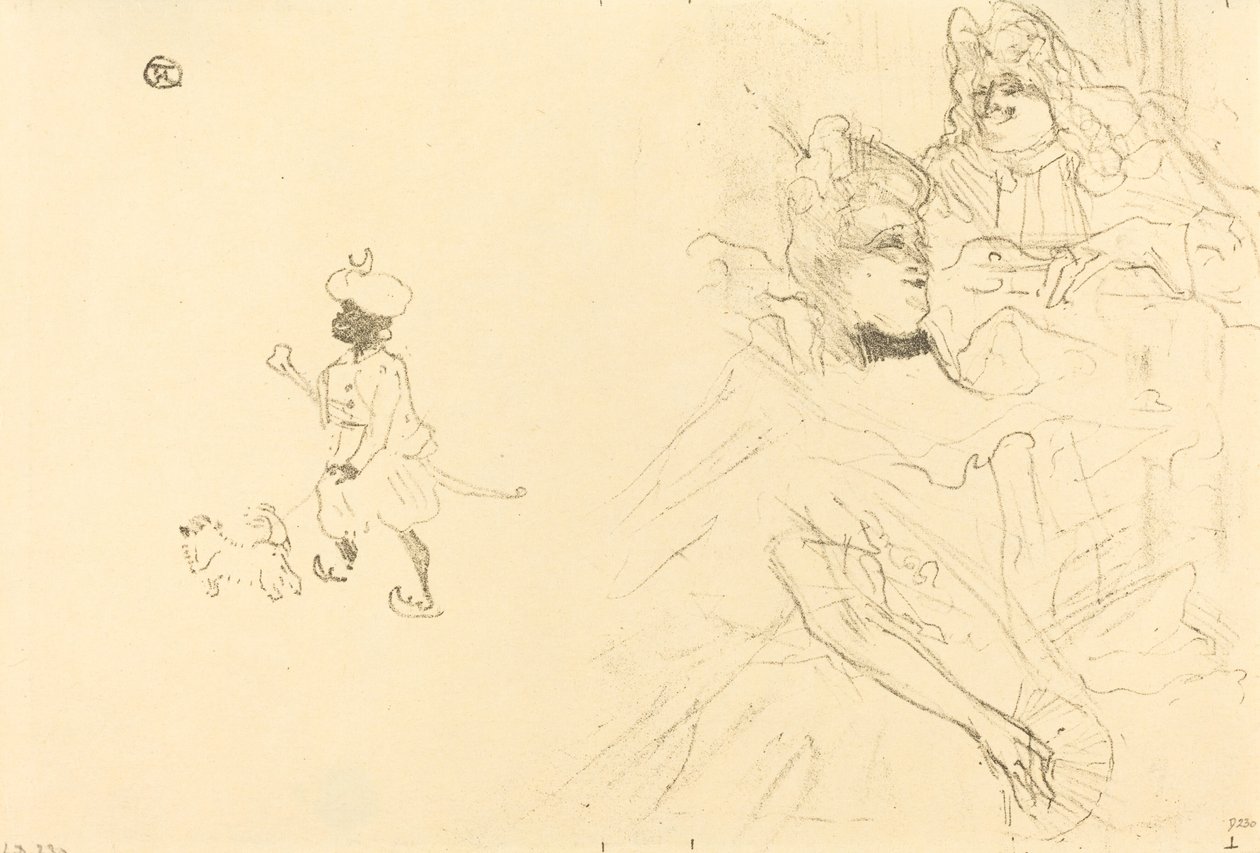 Cover til "Eksemplet på forelsket Ninon de Lenclos" af Henri de Toulouse Lautrec