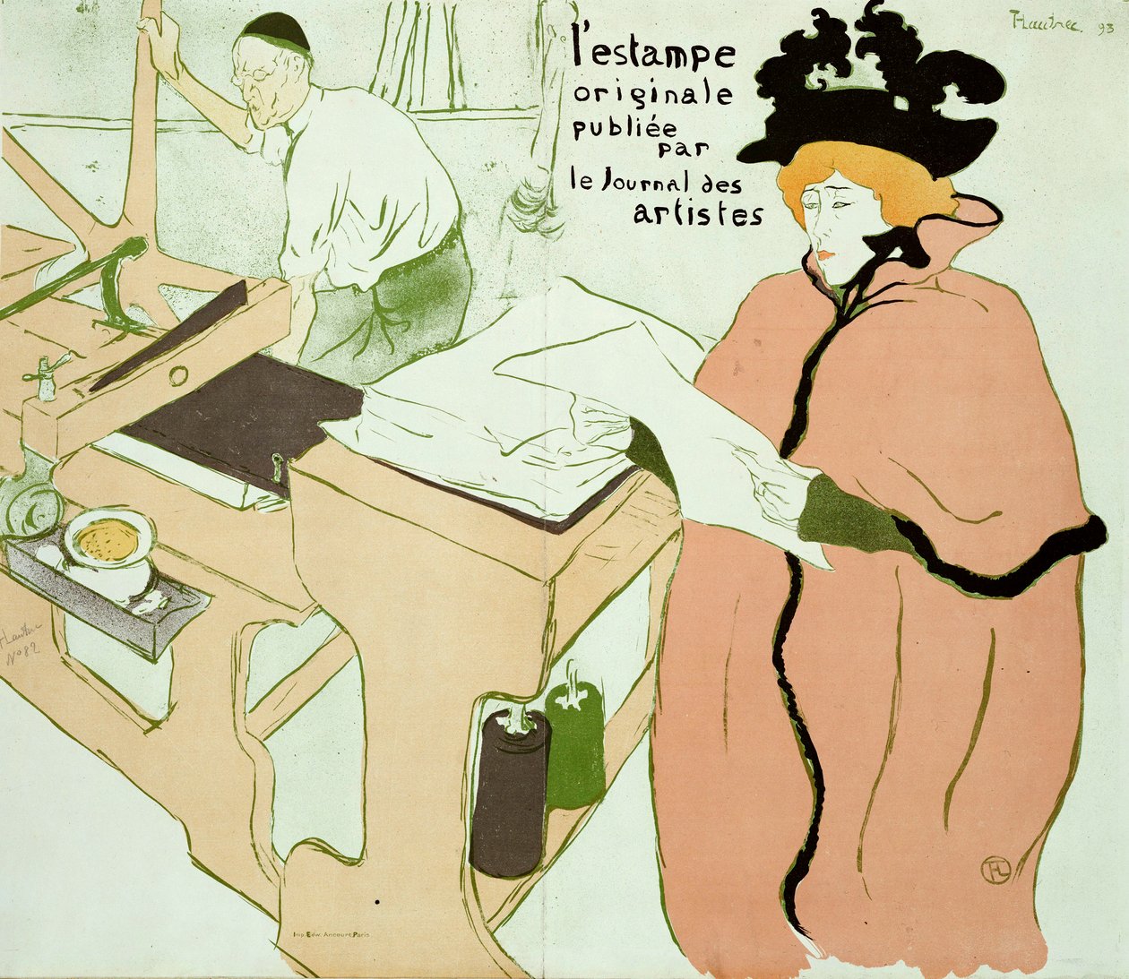Omslag til "l"Originaltryk", 1893 af Henri de Toulouse Lautrec