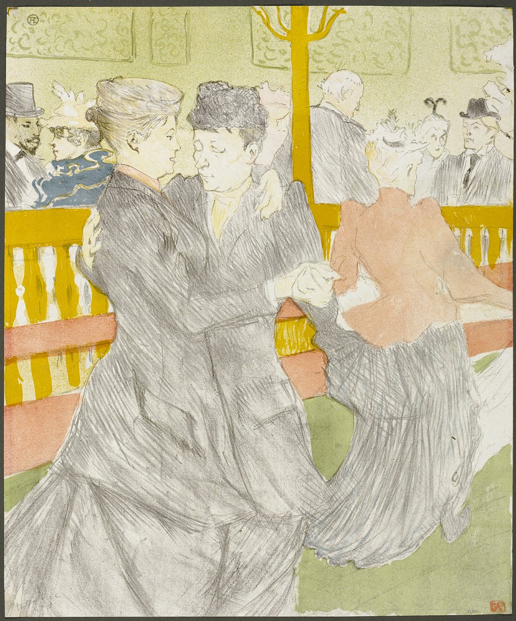 Dans i Moulin Rouge af Henri de Toulouse Lautrec