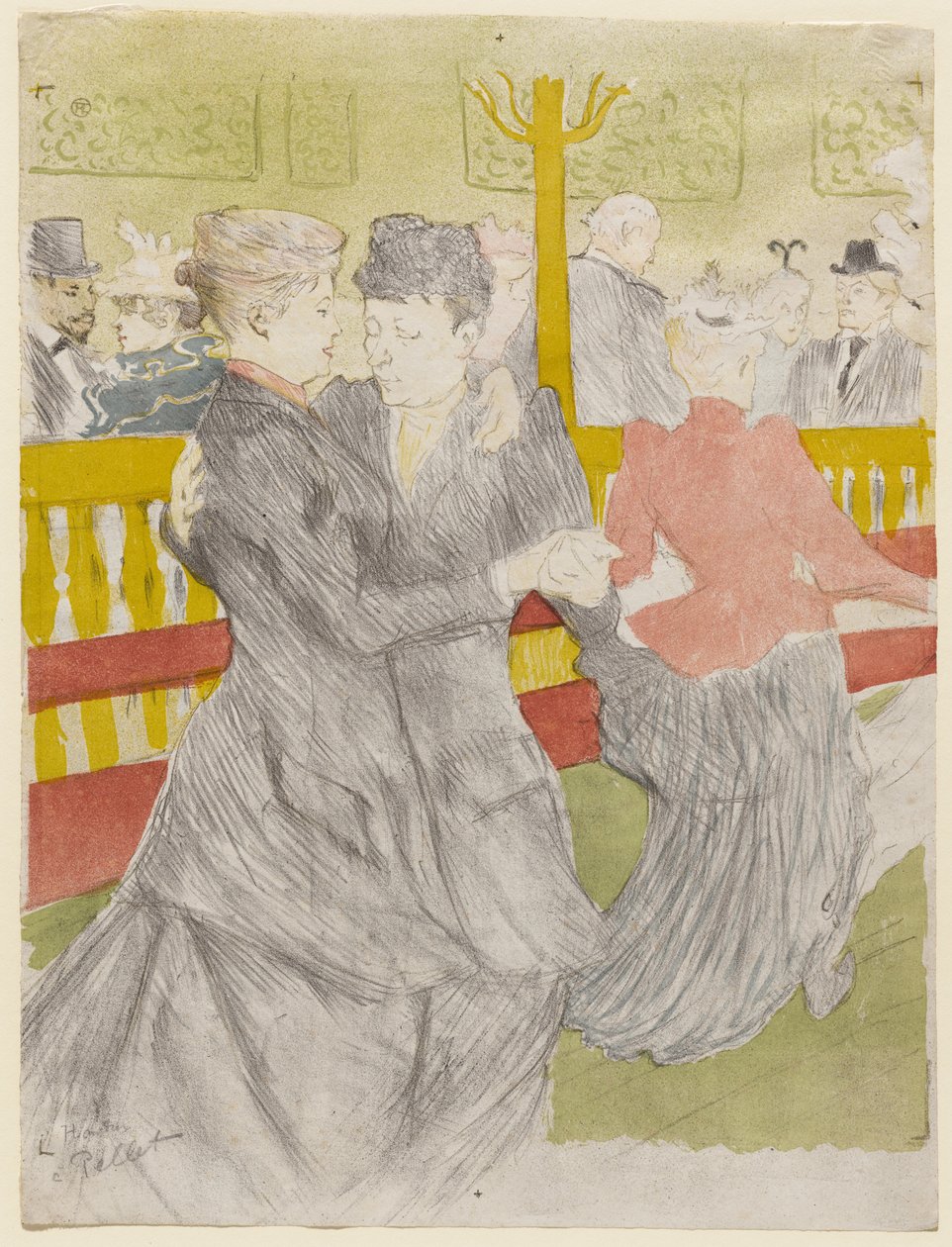 Dans ved Moulin Rouge, 1897 af Henri de Toulouse Lautrec