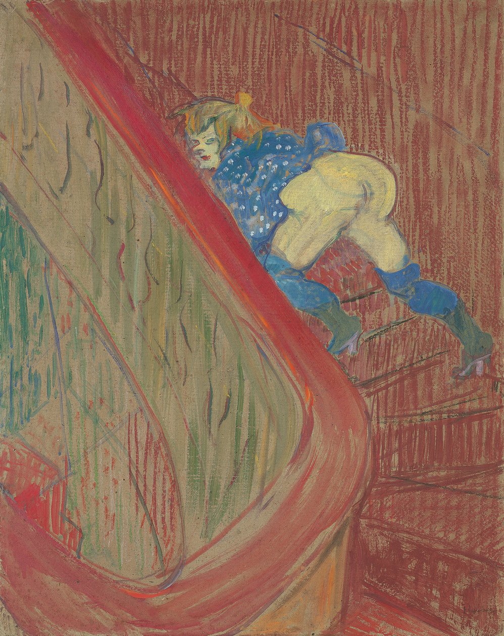 I trappen til Rue des Moulins, 1893 af Henri de Toulouse Lautrec