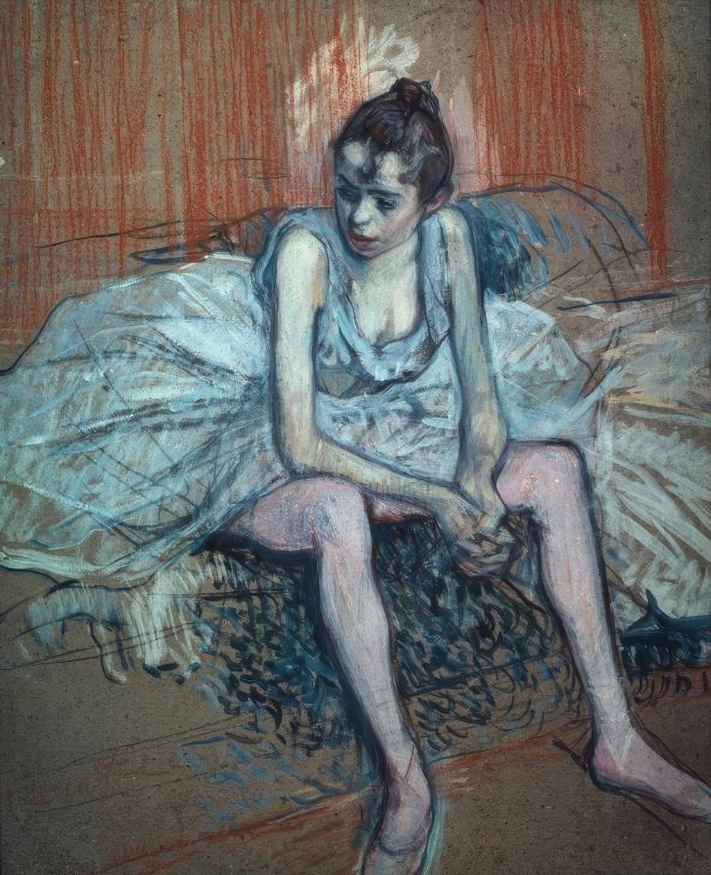 Siddende danser af Henri de Toulouse Lautrec