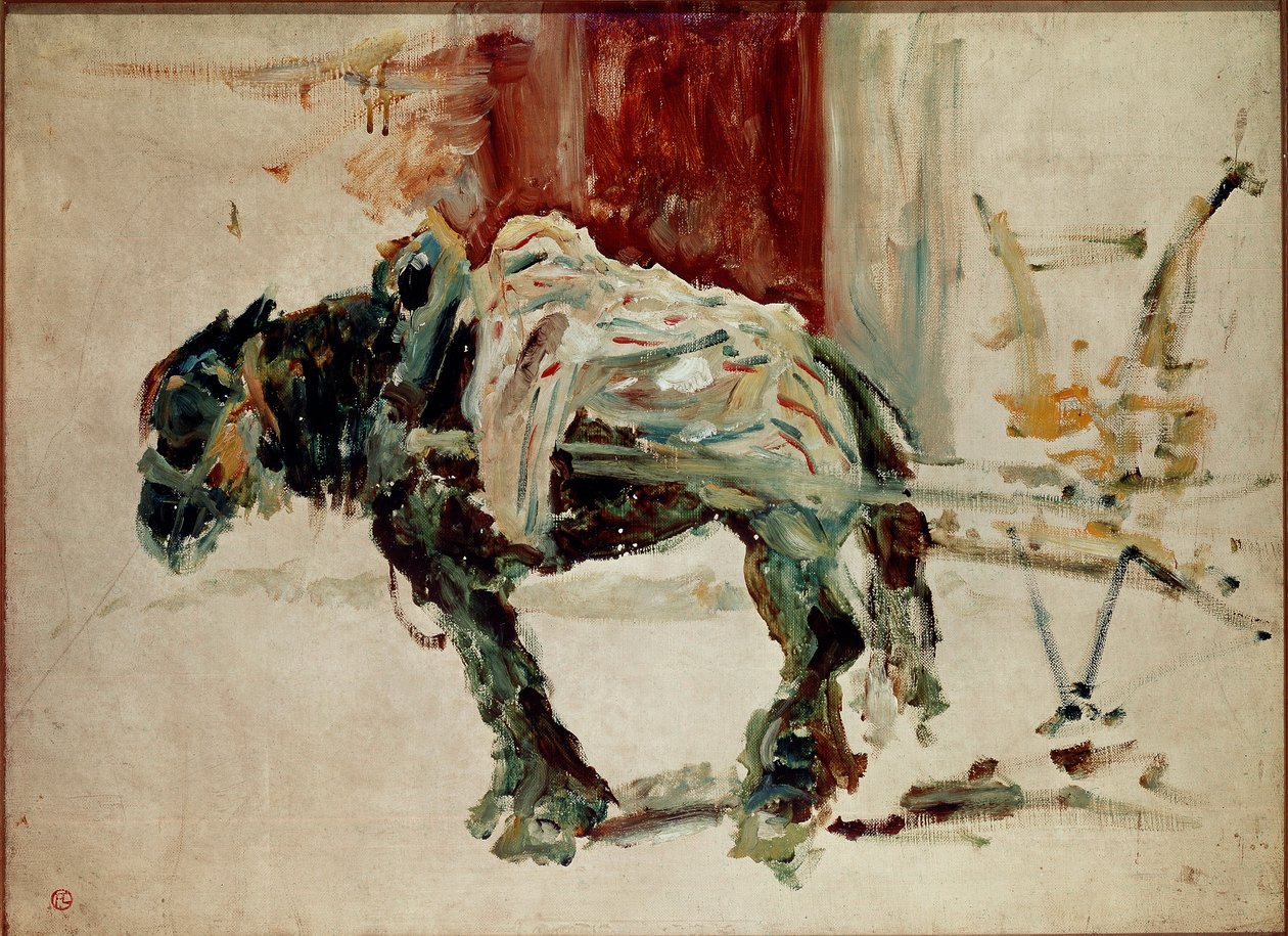 Trækhest til Celeyran. Maleri af Henri de Toulouse-Lautrec af Henri de Toulouse Lautrec